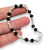 Pulsera Plata Bolitas 4 mm Y Cristal Negro 5 mm cod4594 en internet