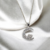 Imagen de Cadena Plata 925 + Dije Plata Luna Corazon con Cubic cod4605