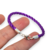 Pulsera Plata 925 Hilo Seda Violeta Oscuro con Mosqueton cod4614 - ByMariana