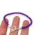 Pulsera Plata Hilo Seda Violeta Oscuro con Marinero cod4615 en internet