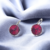 Aros Swarovski Plateado Bella Rivoli Rojo 13 mm Brisura cod4618 en internet