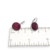 Aros Swarovski Plateado Bella Rivoli Rojo 13 mm Brisura cod4618 - comprar online