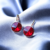 Aros Swarovski Plateado Bella Rivoli Rojo 13 mm Brisura cod4618