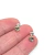 Aros Plata Y Oro Corazon a Rosca con Cubic Blanco cod4813 - comprar online