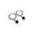 Aros Plata Argolla Colgante Estrella Con Bolitas cod4608