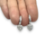 Aros Plata Argolla Colgante Corazon Micro Pave cod4607 - comprar online