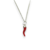 Dije Plata Cuerno Rojo Mini cod4599 - ByMariana