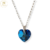 Dije Corazon Swarovski Elements Azul 10 mm Plata 925 (Sin Cadena) cod4569 en internet