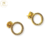 Aros Plata Pasante Rodinado Dorado Micro Pave 10 mm cod3688