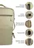 Mochila Viajera Expandible Crema - Accesorios CM Mayorista