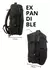 Mochila Viajera Expandible Negra - tienda online