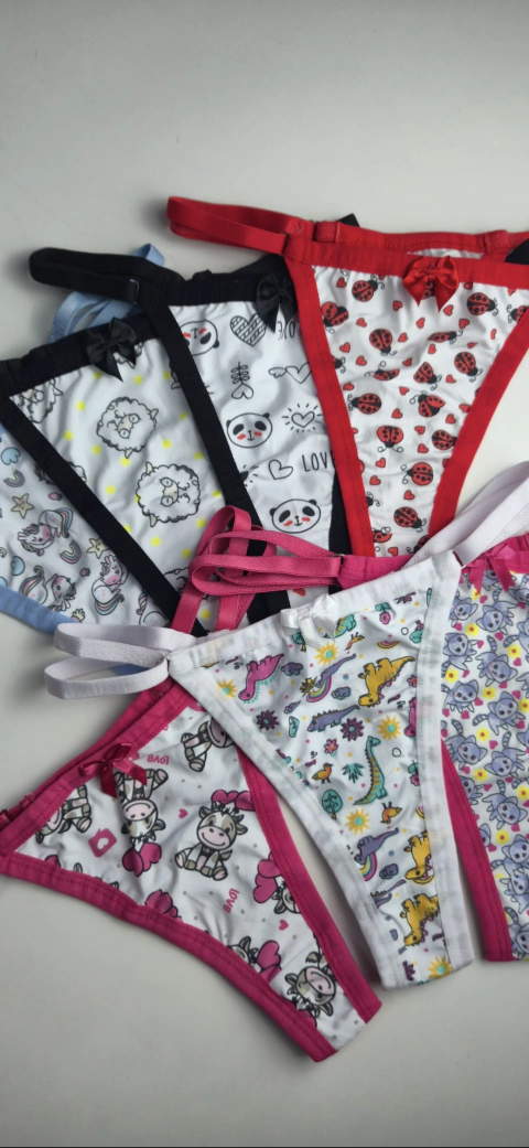 Calcinha poliamida estampada