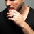 Anel Aço Preto 8mm Cruz Ouro - Vorax - A Maior Variedade de Acessórios Masculinos