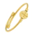 Bracelete Aço Inox Dourado Medalha São Bento - loja online