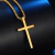 Colar Corrente Aço Crucifixo Dourado Future Long na internet