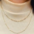 Colar Dourado Minimalista com Correntes Delicadas Clarice na internet