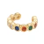 Ear Cuff Dourado Colorido Rose