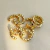 Ear Cuff Dourado Colorido Rose