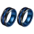Aliança 8mm Tungstênio Preto e Azul - comprar online