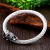 Imagem do Bracelete Viking Cabeça De Lobo Aço Inox Retorcido