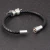 Imagem do Pulseira Masculina Caveiras Gêmeas Prata