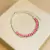 Pulseira Prateada com Zircônias Rosas Delicadas Antonella - comprar online
