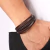 Pulseira Masculina Veneza Couro Marrom - Vorax - A Maior Variedade de Acessórios Masculinos