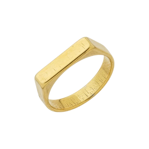 Anel Aço Inox Dourado Hoje Não, Amor - comprar online