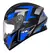 CAPACETE X TROY CRUSH - PRETO / AZUL - FC MOTO PEÇAS