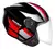 EBF CAPACETE SPARK JET SQUARE /PTO/VERMELHO