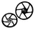 JG RODAS ALUMINIO (PAR) 6 PONTOS (BIZ 125 06 KS / ES / BIZ 100 12/13 / BIZ 110) - PRETO