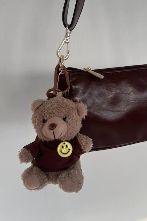 Urso Smile Beisebol Bag Charm Acessório Bolsa