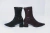 Imagem do Megan - Bota Stretch Cano Baixo Bico Fino Salto Grosso Preto