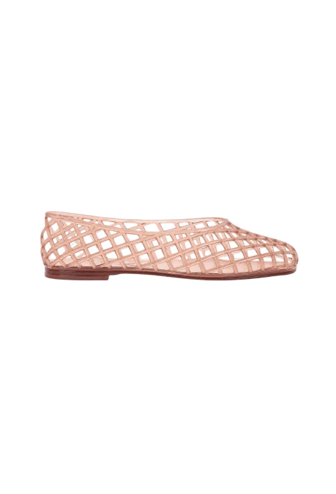 Jelly - Sapatilha Tiras Vazadas Feminina Vinil Caramelo