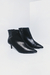 Nieli - Bota Cano Baixo Salto Fino Baixo Feminina Preto na internet
