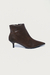 Nieli - Bota Cano Baixo Salto Fino Baixo Feminina Marrom - comprar online