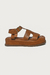 Imagem do Lora - Papete Flatform Tiras Vazadas Feminino Caramelo