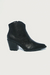Agata - Bota Western Cano Baixo Salto Grosso Feminina Preto - comprar online