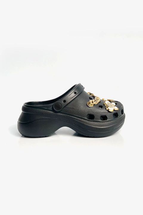 Fofs – Babuche Salto Pins Feminina Preto