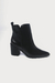 Yara - Bota Couro Bico Fino Salto Grosso Baixo Feminina Preto