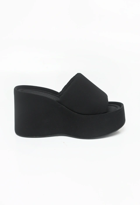 Any - Tamanco Plataforma Feminino Neoprene Preto