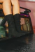 Susan - Bota Slouch Bico Fino Salto Grosso Camurça Preto