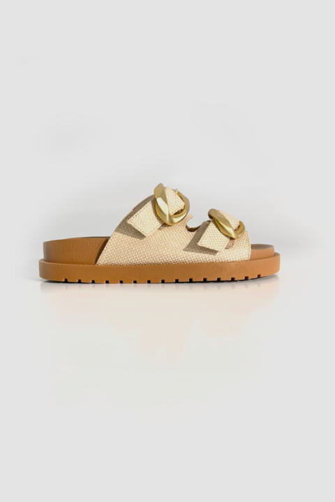 Fran – Papete Flatform Feminina Rafia