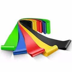 Kit 5 Faixas Elásticas Para Exercícios Multifuncional Yoga Fisioterap - comprar online
