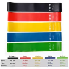 Kit 5 Faixas Elásticas Para Exercícios Multifuncional Yoga Fisioterap na internet