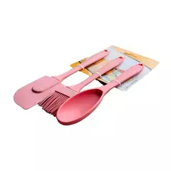 Kit 3 Peças Colher E Pincel Espátula De Silicone Culinário - loja online