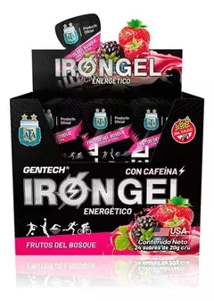 Gentech Iron gel Con Cafeina 24 sobres