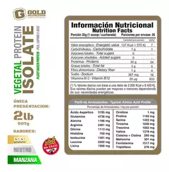 Gold Nutrition Vegetal Protein Isolate 2Lbs en internet