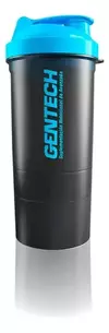 Gentech Shaker 500 ml Negro (Con 2 solo compartimiento)