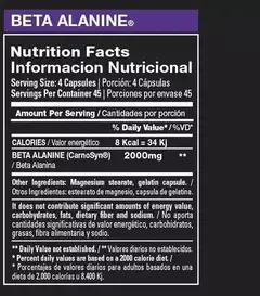 Xtrenght Beta Alanina 180 Capsulas - comprar online